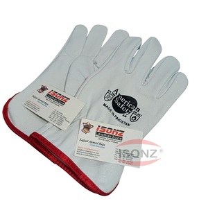 Gants de travail en cuir de vache grain de qualité supérieure pour conducteur Gants de protection des mains en cuir de sécurité industrielle Gants de conduite robustes - Product Image 1