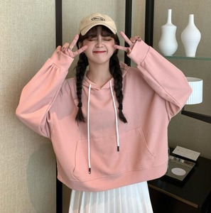 Venta al por mayor Pull Over mujeres sudaderas con capucha sudadera para mujeres bordado personalizado ropa Waffle Crop Hoodie mujeres - Product Image 3