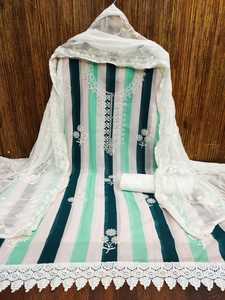 FOUX JORJET-Vêtements Salwar Kameez pour mariage, broderie et impression numérique - Product Image 5