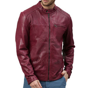 แจ็กเก็ตหนัง PU สำหรับผู้ชายแจ็กเก็ตหนังสำหรับผู้ชายน้ำหนักเบาดีไซน์ล่าสุด - Product Image 1