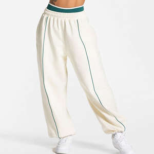 Pantalones Deportivos Casuales Holgados de Alta Calidad para Mujer, Cintura Media Elástica, Ajuste Holgado, Forro Polar Térmico, Cortavientos, Transpirables, Pierna Ancha - Product Image 2