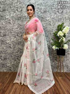 ผ้าโปร่งบางพิมพ์ลายดิจิตอลลายดอกไม้พร้อมแผ่นฟอยล์สีรุ้งประดับผ้าลูกไม้ตามลำดับ - Product Image 5