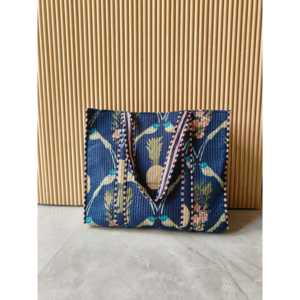 Bolso de Mano Bohemio Bordado con Aves del Amor para Mujer, Resistente al Agua, para Todas las Temporadas, Gran Capacidad, Ligero, de Algodón Reciclado - Product Image 4