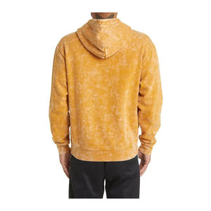 Sweat à capuche de luxe délavé à l'acide pour hommes coupe régulière tricoté lourd motif solide vierge grande taille prix de gros - Product Image 4