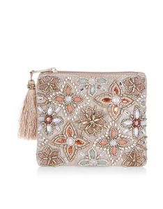 Carré Broderie Bohème Style Soirée Pochettes avec Perle Décoration Fantaisie Conception Broderie Doublure En Gros - Product Image 2