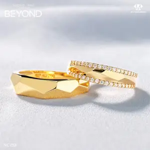 Meilleure vente, bague d'éternité en Moissanite, Design classique, bijoux en argent, cadeau pour femmes, pierre de Zircon, technologie de mariage NC753