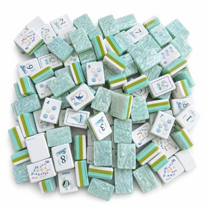 HIMORE - Juego de Mahjong Acrílico de Lujo Personalizado, Estilo Americano, 4 Capas, 160 Piezas, Patrón de Mármol, Portátil, de Alta Gama, para Casino, Póker - Product Image 1