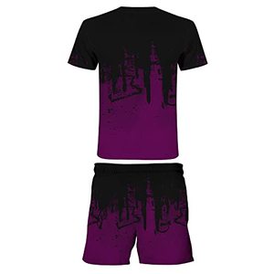 2024 dernière conception personnalisée 100% Polyester hommes Twin Set respirant été survêtement décontracté qualité supérieure velours Terry Plus - Product Image 2