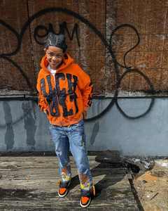 Nouvelle mode de haute qualité grande taille lâche Streetwear Applique rétro en détresse lavage à l'acide Patch recadrée fermeture éclair Boxy Hoodies - Product Image 3