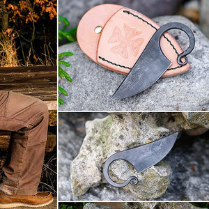 Pendentifs Couteau en Acier Carbone avec Logo Personnalisé, Breloques de Bijoux en Acier Inoxydable du Fabricant Professionnel, Couteau Médaillon Viking - Product Image 5