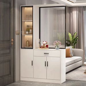 Mueble Separador de Entrada de Madera Maciza, Armario de Almacenamiento para Sala de Estar, Mueble Zapatero 2026, Nuevo Mueble Moderno de Lujo con Diseño Premium - Product Image 1