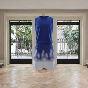 Ensemble d'uniformes de basket-ball personnalisés pour adultes, taille plus, unisexe, deux pièces, jersey sans manches à séchage rapide, imprimé numérique par sublimation sur le devant - Product Image 3