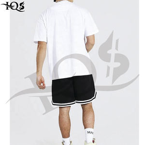 Conjunto de Camiseta Corta de Malla Extra Grande para Hombre, Cómoda y Elegante, Tejido Transpirable de Rizo, 100% Algodón, Estilo Urbano para Verano - Product Image 4