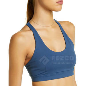 Soutien-gorge de sport pour femmes de qualité supérieure, sans couture, en spandex et polyester, respirant, séchage rapide, maintien élevé, bretelles réglables, col en U - Product Image 4