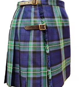 Kilt utilitario escocés para mujer para hombre Kilts utilitarios tradicionales de oliva Highland para hombre hechos de material de alta calidad - Product Image 4