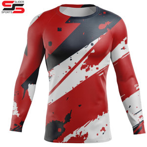 Alta calidad profesional hombres MMA Rash Guard mangas largas Spandex tela nuevo y razonable precio al por mayor - Product Image 4
