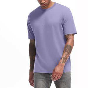 Diseño personalizado cuello redondo manga corta Camiseta azul cielo de talla grande ropa informal camiseta para hombre de buena calidad camiseta - Product Image 1