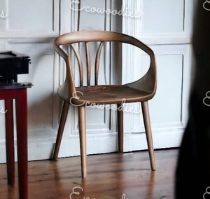 Restaurante Cafetería Sillas de comedor Muebles Creativo Brazo de comedor sólido Silla de madera Sillón Sillas de comedor de madera para comedor - Product Image 2