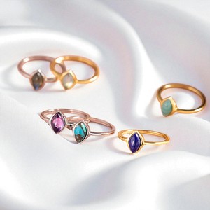 2025 tendencia nueva llegada 925 plata esterlina Marquesa anillo de cuarzo rosa banda recta suave, joyería a granel al por mayor para mujeres - Product Image 3