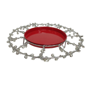 Cuenco redondo de hierro para servir, cuenco decorativo y de estilo moderno recubierto de polvo antiguo Zink para cocina y Mesa - Product Image 3