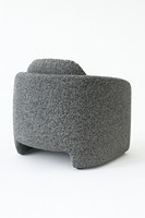 Fauteuil contemporain Salvatore - Chaise longue sculpturale moderne, fauteuil d'appoint au design incurvé, mobilier confortable pour la maison