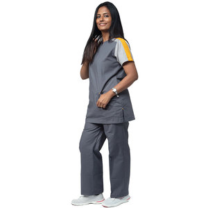 Custom Made Doctor Approved Womens Contrast Sleeve <b>Nurse</b> Uniform Lightweight Fabric Short Sleeve <b>Nurse</b> <b>Scrubs</b> For Daily Waer - Product Image 5