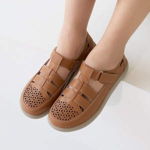 Chaussures décontractées JSHOE pour femmes en cuir de vachette, légères, confortables, à talon bas de 3 cm, pour la marche - Product Image 3