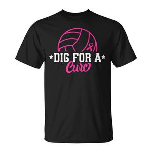 T-shirt da donna rosa per la consapevolezza sul cancro al seno - Collezione promozionale Dig for a Cure - Abbigliamento da pallavolo - Product Image 1