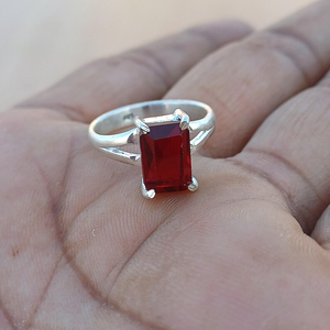 โกเมนเครื่องประดับผู้หญิงแหวนหรูหราเครื่องประดับที่ดีทำด้วยมือจำนวนมาก925เงินสเตอร์ลิง - Product Image 5