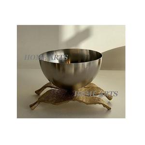 Bol de service alimentaire en laiton de couleur noire Design antique chocolats de forme ronde bol de service au meilleur prix en Inde - Product Image 6