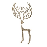 Pièce maîtresse de décoration de table de renne en métal robuste avec un design solide idéal pour la décoration de maison de vacances de longue durée