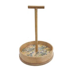 Support à gâteau ovale en bois au design populaire, finitions naturelles pour mariage, anniversaire, présentoir personnalisé en gros - Product Image 1