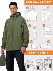 Custom Eco-Friendly Reusable Lotus Fabric Waterproof <b>Windbreaker</b> Long Raincoat Men Women Hiking <b>Camping</b> Rain Wear - Product Image 2