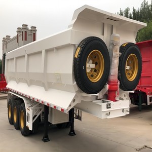 High Quality 3 Axle 40 Cubic Meters Hydraulic Rear Tipping Truck <b>Trailer</b> Semi <b>Trailer</b> Wheel <b>Tractor</b> for Sale - Product Image 1
