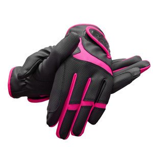Gants d'équitation pour femmes Gants d'équitation rose noir avec une forte adhérence Logo personnalisé OEM Factory Supply - Product Image 2