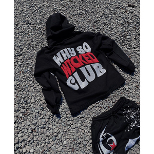 Ensemble de survêtement graphique noir pour hommes sweat à capuche imprimé personnalisé et pantalon de jogging dernière tendance streetwear hip hop tenue deux pièces - Product Image 4