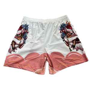 Men's Polyester/Cotton Satin Summer High Streetwear <b>Mesh</b> Shorts Sublimation Transfer Print Double Layer Designer Lining Solid - Product Image 2