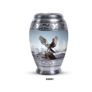 โกศสำหรับผู้ใหญ่ที่ใส่เถ้ากระดูกนกอินทรีทำจากอะลูมิเนียมพร้อมถุงกำมะหยี่ฟรี - Product Image 5