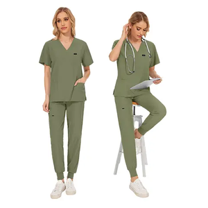 Manufacture Gommage Figues Nouvel Uniforme D'allaitement Médical Avec Logo Femme Scrubs uniformes ensembles - Product Image 2
