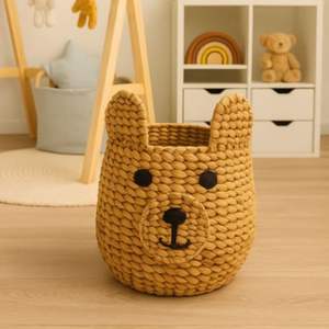 Panier de rangement de personnage animal de haute qualité pour jouet blanchisserie et organisateur de vêtements avec poignée pour enfants et intérieurs confortables - Product Image 2