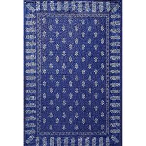 ชุดผ้าปูที่นอนลายชาติพันธุ์สีน้ำเงิน 100% ผ้าฝ้าย พร้อมปลอกหมอน 1 ใบ (BSB1098) - Product Image 3
