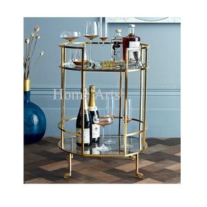 Advantageous Design Gold Color <b>Trolley</b> Prime Quality Customized Size Metal <b>Trolley</b> <b>for</b> Hotel Kitchen Usage - Product Image 5