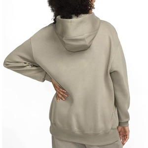 Sweat-shirt à capuche oversize décontracté pour femme, en velours doux, manches bouffantes, coupe ample, streetwear confortable, logo sur le devant - Product Image 5