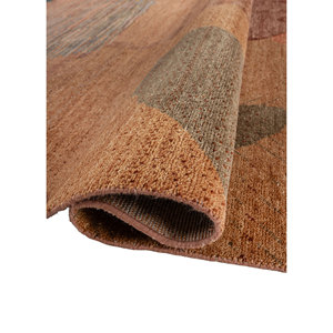 Alfombras de Lana Anudadas a Mano de Gran Tamaño Manchaha, Diseño Abstracto Rojo Naranja para el Hogar, Pasillo, Rectangulares, Diseño 3D, Viscosa para Adolescentes - Product Image 2