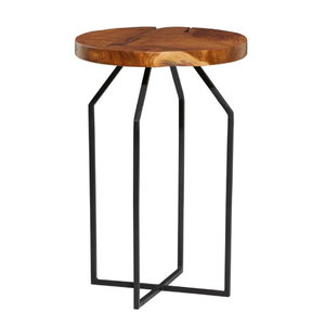 New Arrival Customizable Wooden Furniture Home Decorative Bedroom <b>Bed</b> Beside Side <b>Table</b> Metal Legs Living Room Dining School Use - Product Image 1