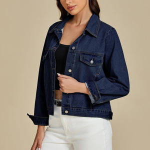 Qualité supérieure Confortable Prix de gros Femmes Denim Jeans Vestes Vente à chaud Femmes Col Rabattu Denim Vestes - Product Image 3