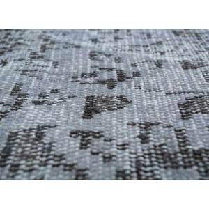 Tapis en laine noué à la main gris et noir vintage Pae-632, tapis de salon rectangulaire abstrait à motif médaillon pour adolescents et maison - Product Image 3