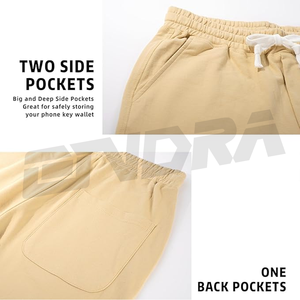 กางเกงขาสั้นลำลองสำหรับผู้ชายเหมาะสำหรับใส่ไปยิมและสตรีทผ้าระบายอากาศน้ำหนักเบาพร้อมกางเกงเอวยางยืดใส่สบาย - Product Image 4