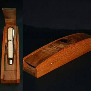 PEN BOX BAMBOO Juego de bolígrafos de regalo de lujo de alta calidad Logotipo grabado personalizado Bolígrafo de madera con caja de madera - Product Image 5