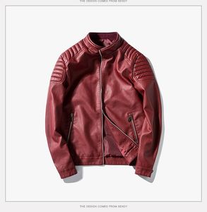 Veste de moto en cuir véritable | Manteau de protection de style fermeture éclair - Product Image 2